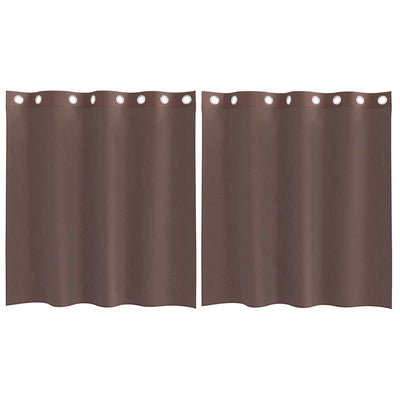 Vidaxx rideaux voile avec œillets 2 pcs 140x140 cm marron