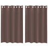 Vidaxl gordijnen voile avec portes voertules 2 st 140x175 cm brun