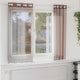 Vidaxl gordijnen voile avec portes voertules 2 st 140x175 cm brun