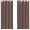 Vidaxx rideaux voile avec œillets 2 pcs 140x225 cm marron