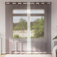 Vidaxx rideaux voile avec œillets 2 pcs 140x225 cm marron