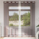 Vidaxx rideaux voile avec œillets 2 pcs 140x245 cm marron