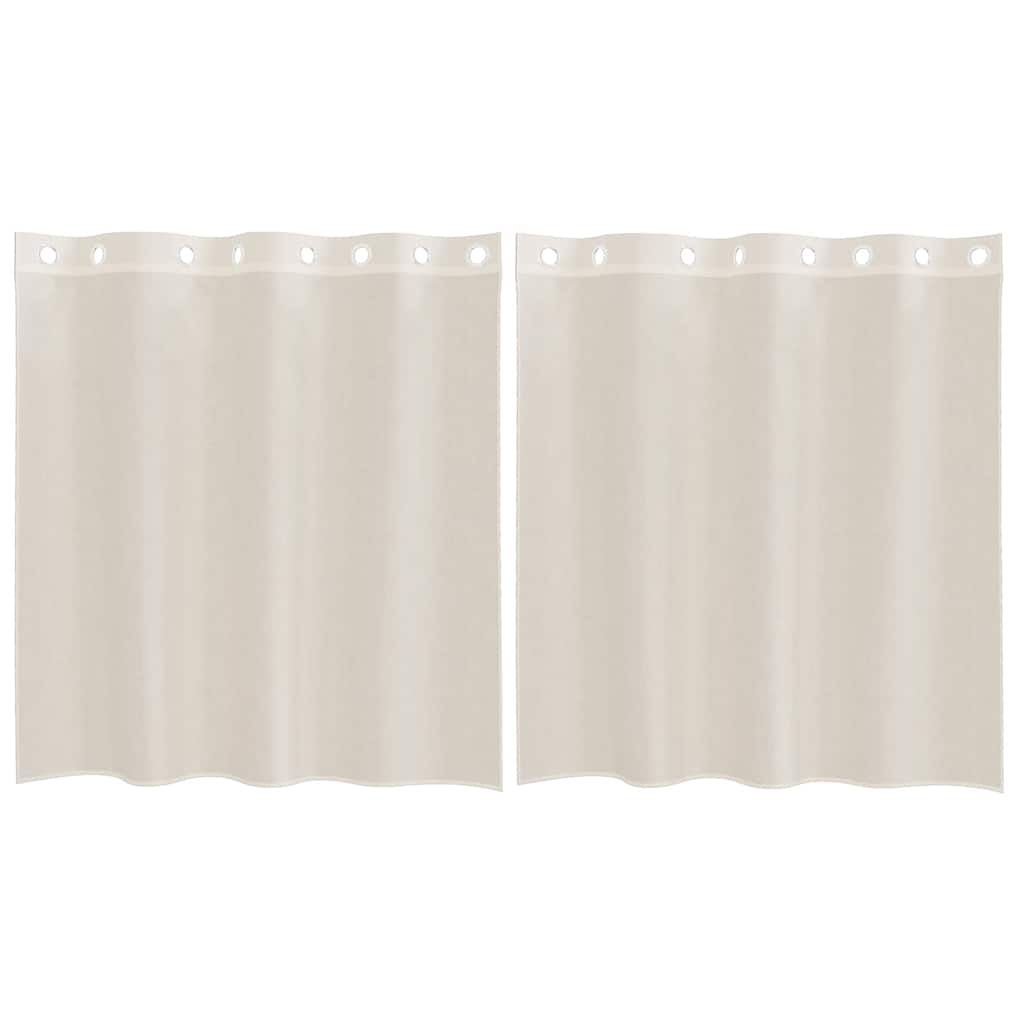 Vidaxx rideaux voile avec œillets 2 pcs 140x140 cm couleur crème