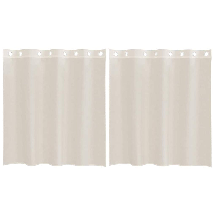 Vidaxx rideaux voile avec œillets 2 pcs 140x140 cm couleur crème