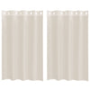 Vidaxx rideaux voile avec œillets 2 pcs 140x175 cm couleur crème