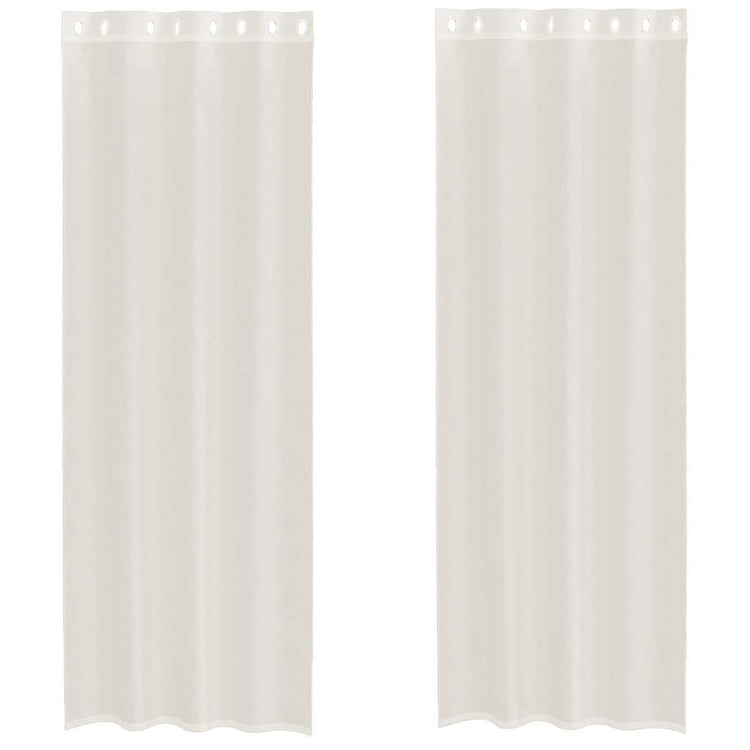 Vidaxx rideaux voile avec œillets 2 pcs 140x260 cm couleur crème