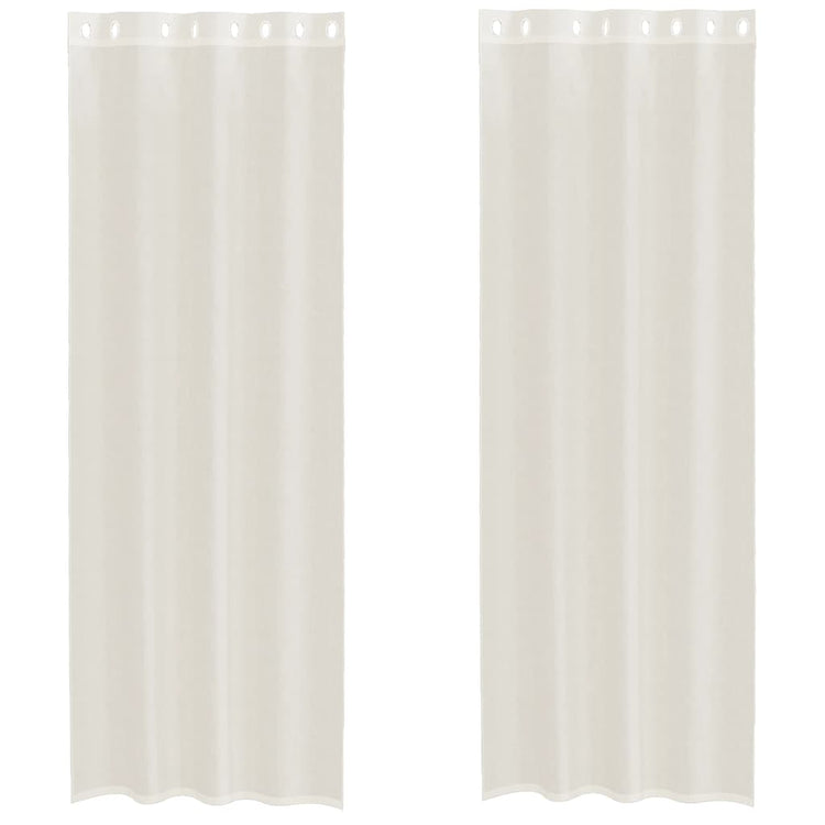 Vidaxx rideaux voile avec œillets 2 pcs 140x300 cm crème