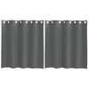 Vidaxx rideaux voile avec œillets 2 pcs 140x140 cm gris foncé