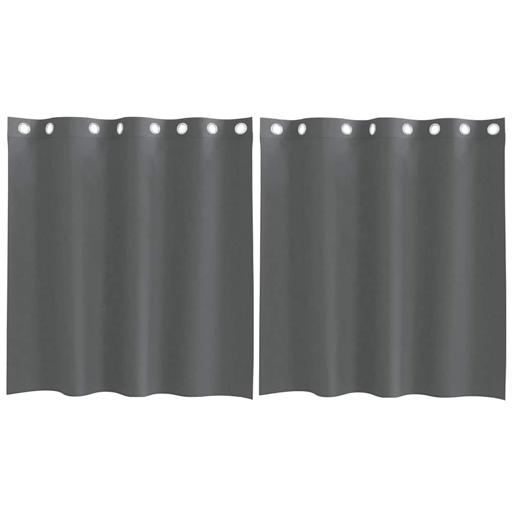 Vidaxx rideaux voile avec œillets 2 pcs 140x140 cm gris foncé