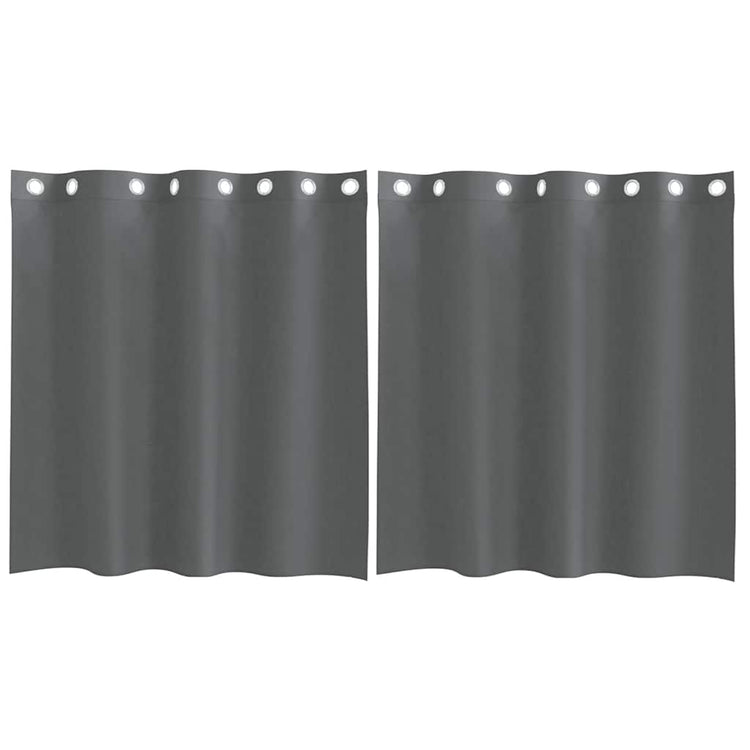 Vidaxx rideaux voile avec œillets 2 pcs 140x140 cm gris foncé