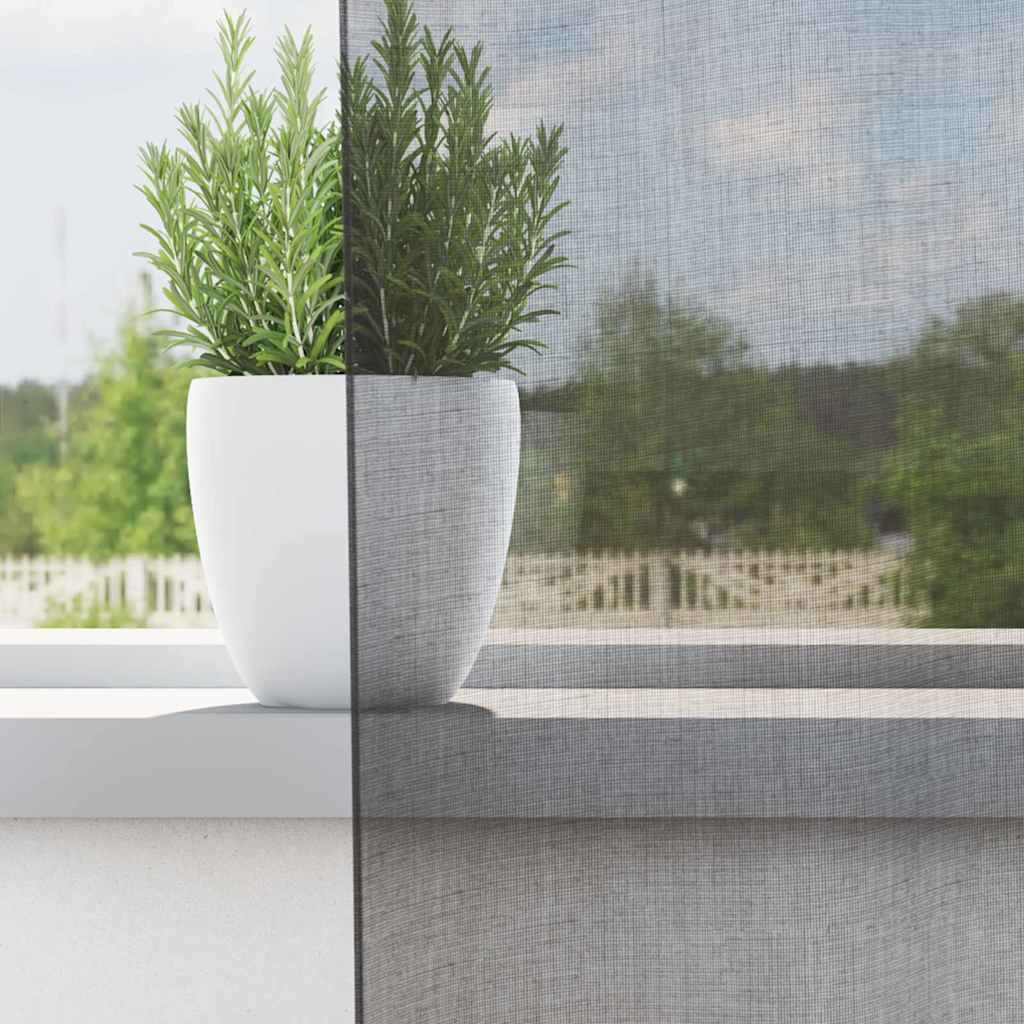 Vidaxx rideaux voile avec œillets 2 pcs 140x260 cm gris foncé
