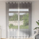 Vidaxx rideaux voile avec œillets 2 pcs 140x300 cm gris foncé