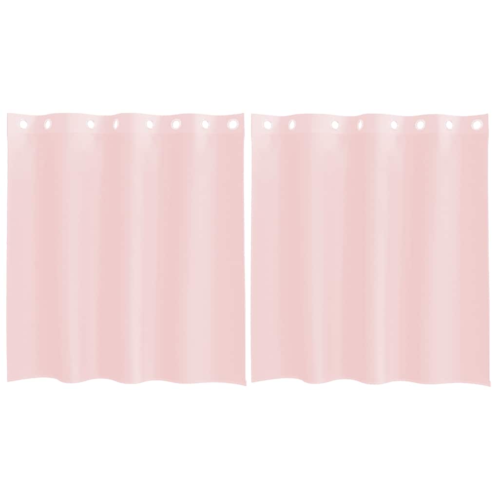 Vidaxx rideaux voile avec œillets 2 pcs 140x140 cm rose clair