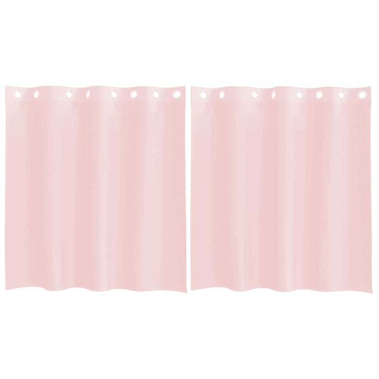 Vidaxx rideaux voile avec œillets 2 pcs 140x140 cm rose clair