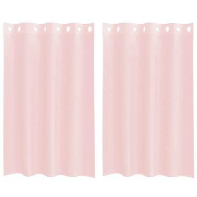 Vidaxx rideaux voile avec œillets 2 pcs 140x175 cm rose clair