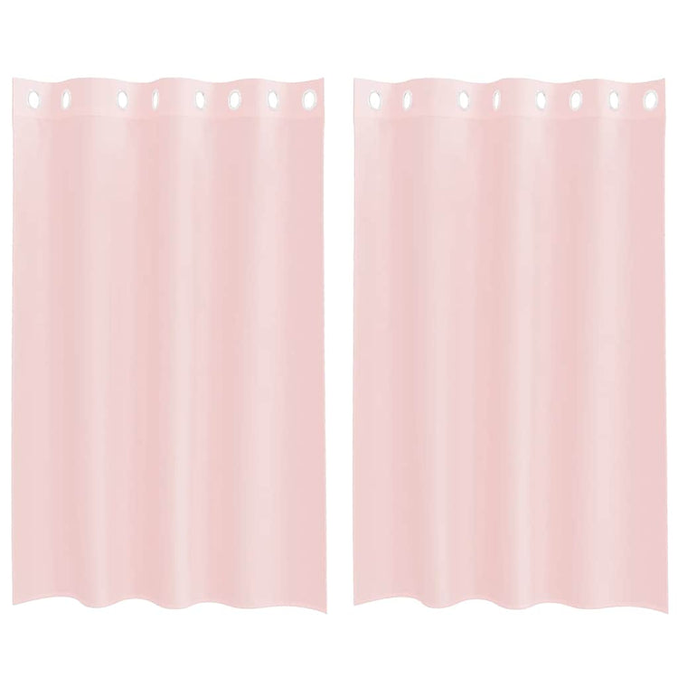 Vidaxx rideaux voile avec œillets 2 pcs 140x175 cm rose clair