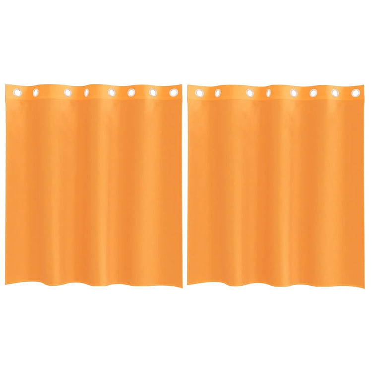 Vidaxx rideaux voile avec œillets 2 pcs 140x140 cm orange