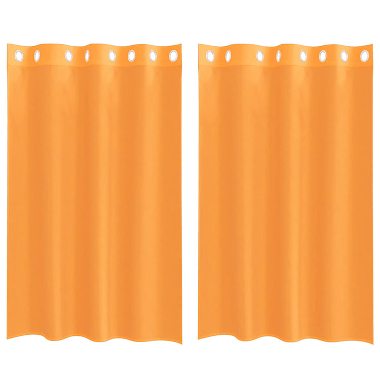 Vidaxx rideaux voile avec œillets 2 pcs 140x175 cm orange