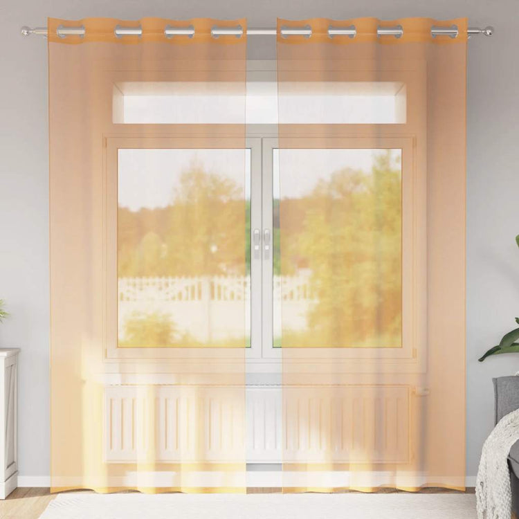 Vidaxx rideaux avec œillets 2 pcs 140x225 cm orange