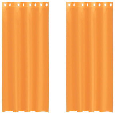 Vidaxx rideaux voile avec œillets 2 pcs 140x245 cm orange