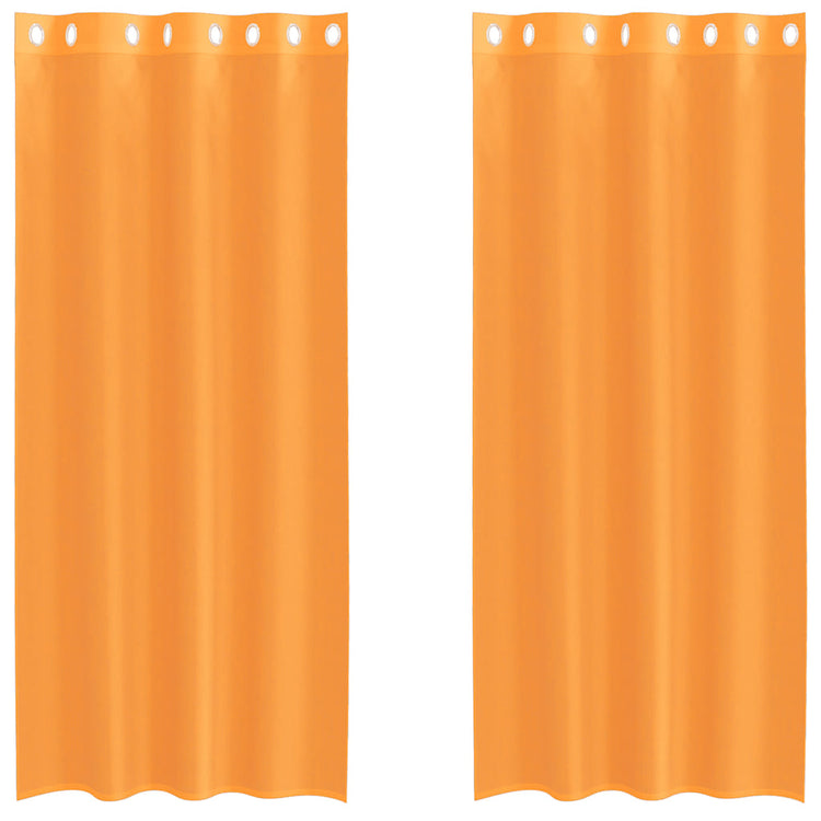 Vidaxx rideaux voile avec œillets 2 pcs 140x245 cm orange