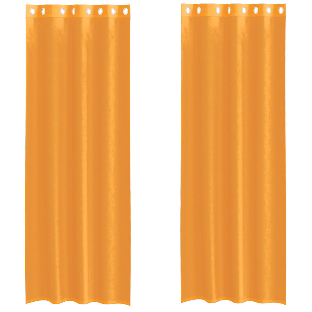 Vidaxx rideaux voile avec œillets 2 pcs 140x260 cm orange