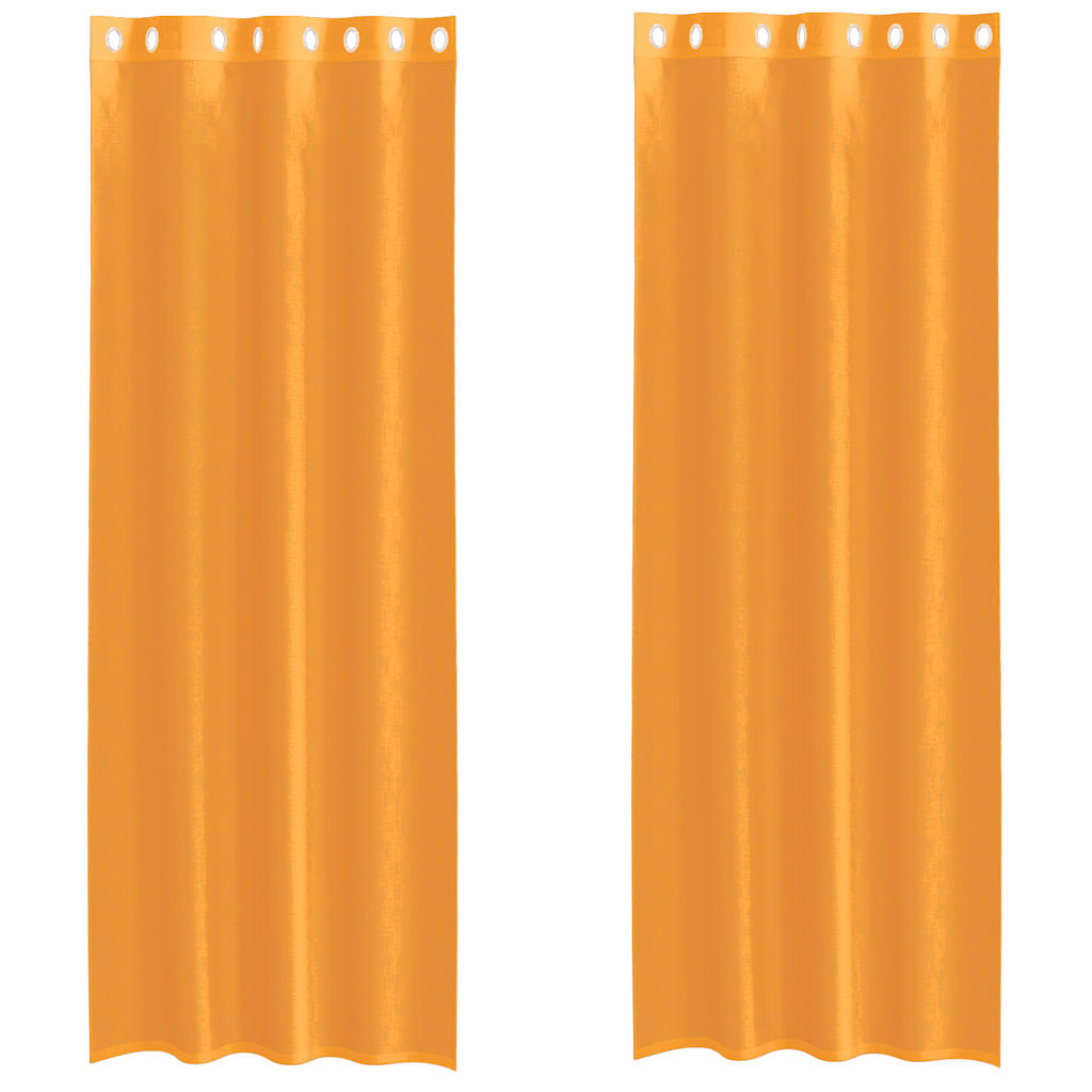 Vidaxx rideaux voile avec œillets 2 pcs 140x300 cm orange