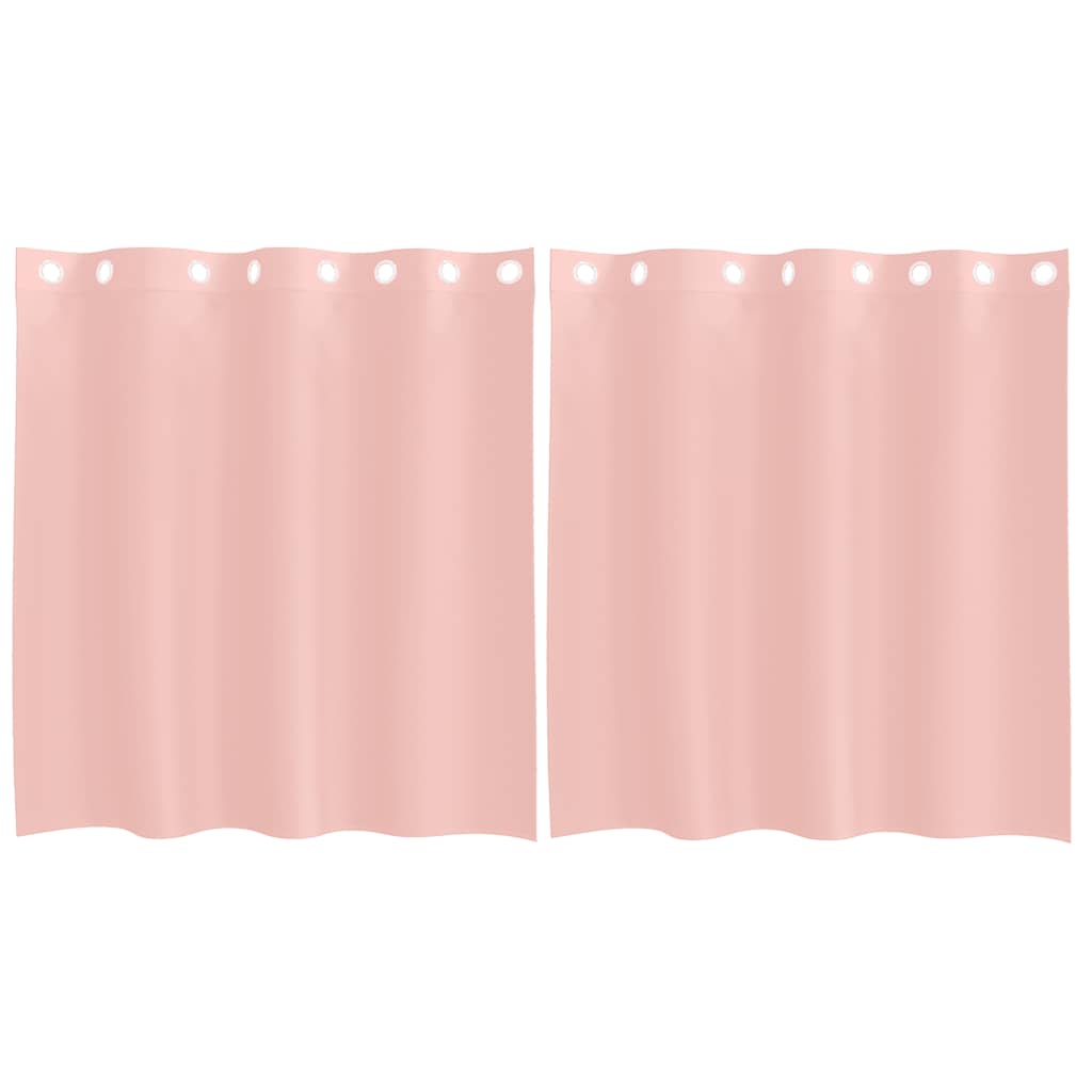 Vidaxx rideaux voile avec œillets 2 pcs 140x140 cm rose