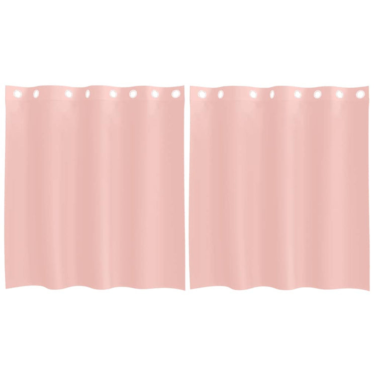Vidaxx rideaux voile avec œillets 2 pcs 140x140 cm rose