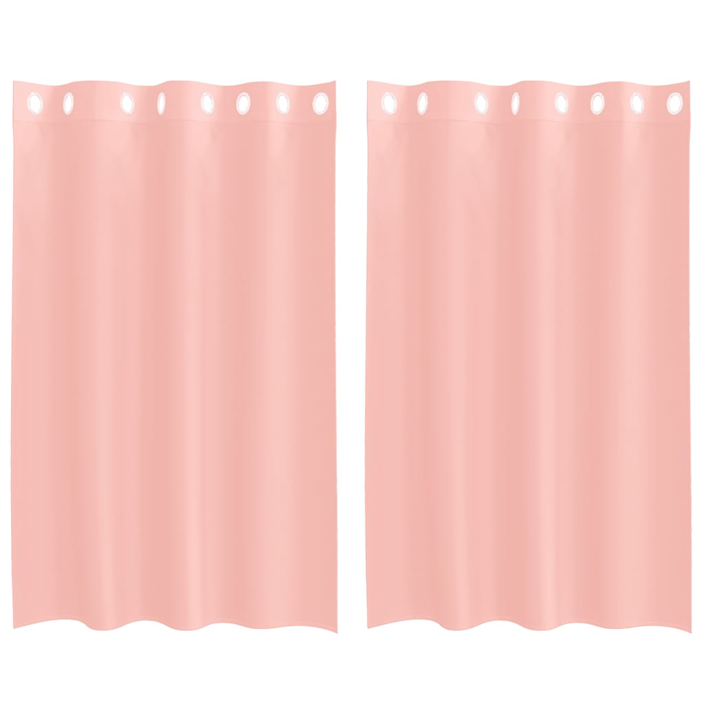 Vidaxx rideaux voile avec œillets 2 pcs 140x175 cm rose