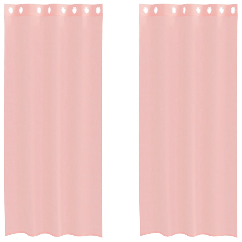 Vidaxx rideaux avec œillets 2 pcs 140x225 cm rose
