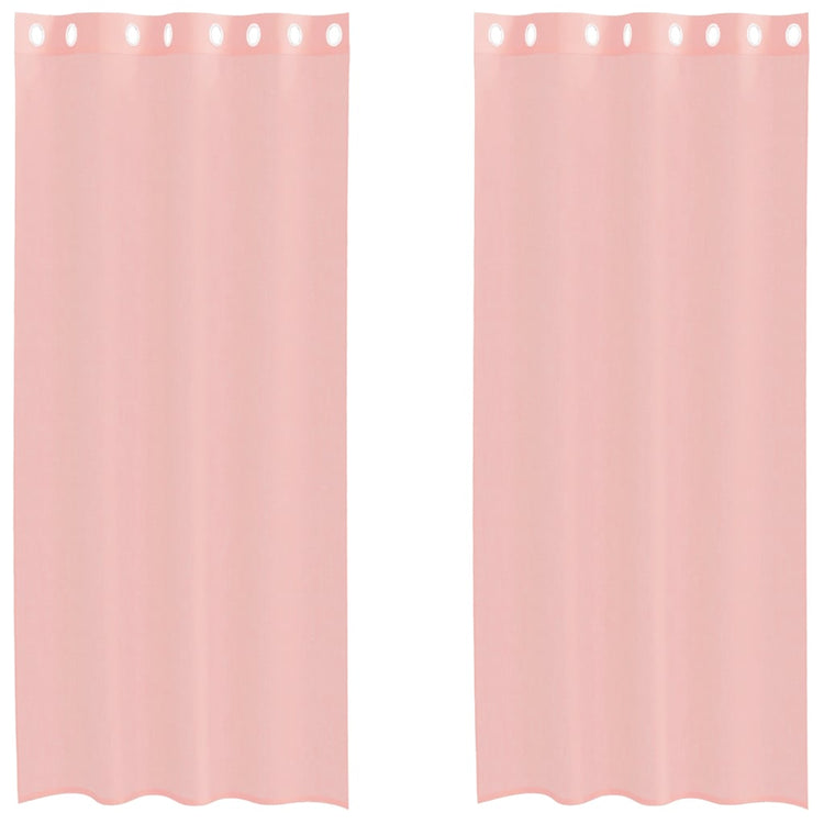 Vidaxx rideaux avec œillets 2 pcs 140x225 cm rose