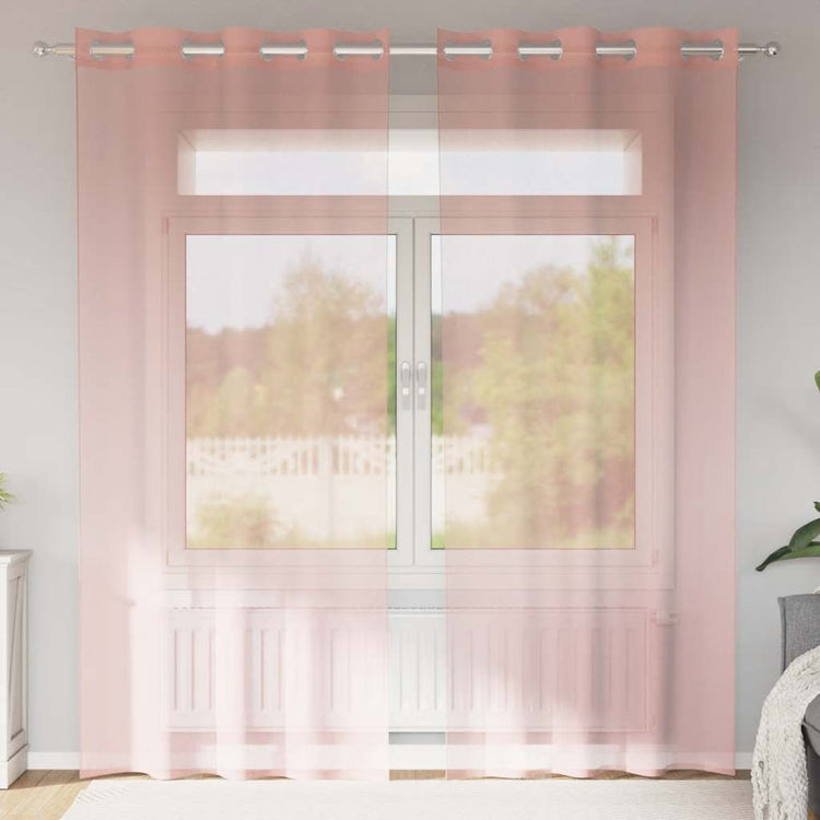 Vidaxx rideaux avec œillets 2 pcs 140x225 cm rose
