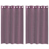 Vidaxx rideaux voile avec œillets 2 pcs 140x175 cm violet