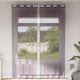 Vidaxx rideaux voile avec œillets 2 pcs 140x300 cm violet
