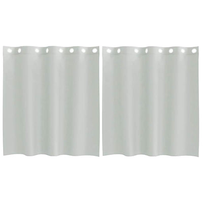 Vidaxx rideaux voile avec œillets 2 pcs 140x140 cm gris clair