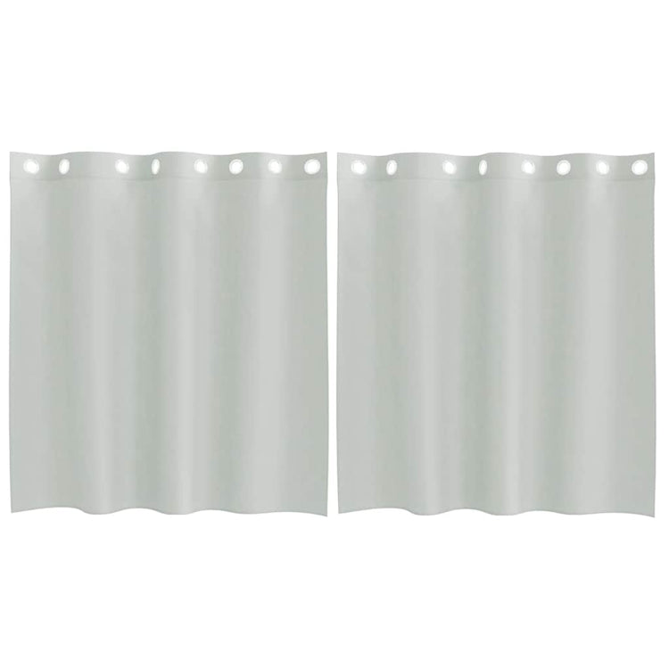 Vidaxx rideaux voile avec œillets 2 pcs 140x140 cm gris clair