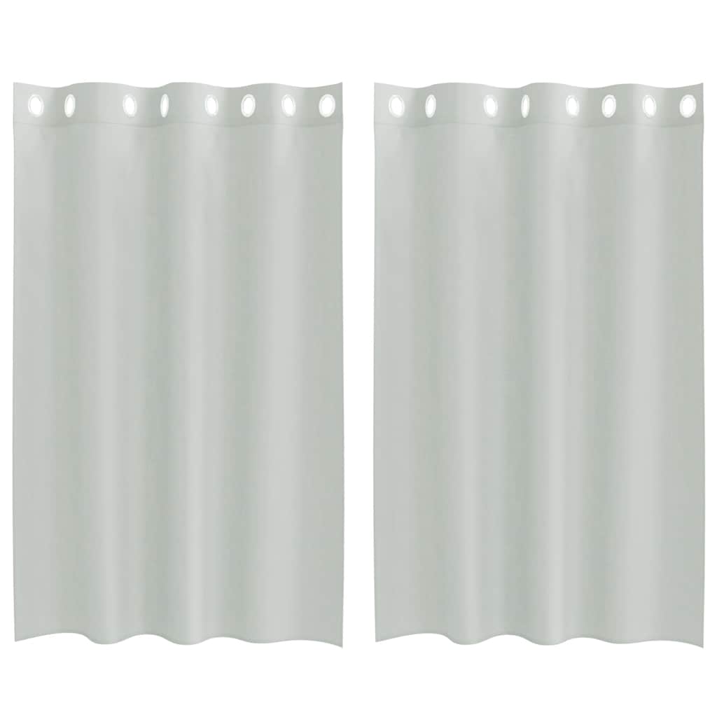 Vidaxx rideaux voile avec œillets 2 pcs 140x175 cm gris clair