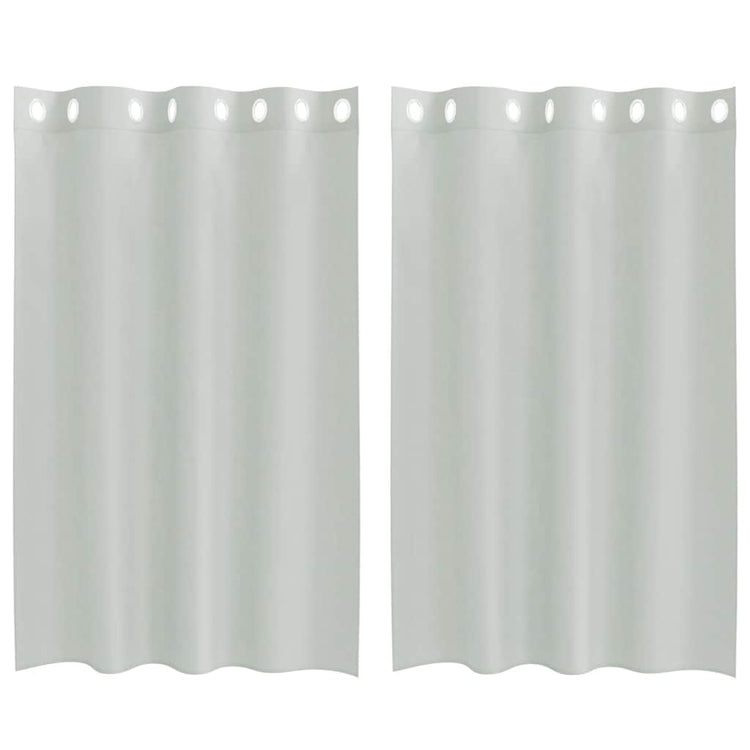 Vidaxx rideaux voile avec œillets 2 pcs 140x175 cm gris clair