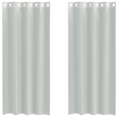 Vidaxx rideaux voile avec œillets 2 pcs 140x245 cm gris clair