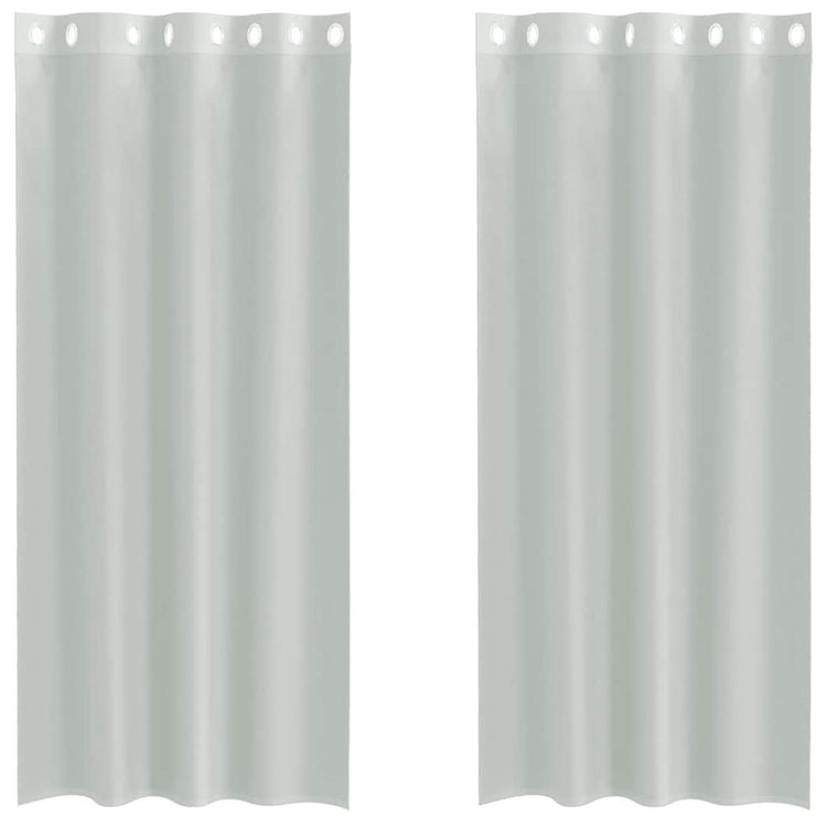 Vidaxx rideaux voile avec œillets 2 pcs 140x245 cm gris clair