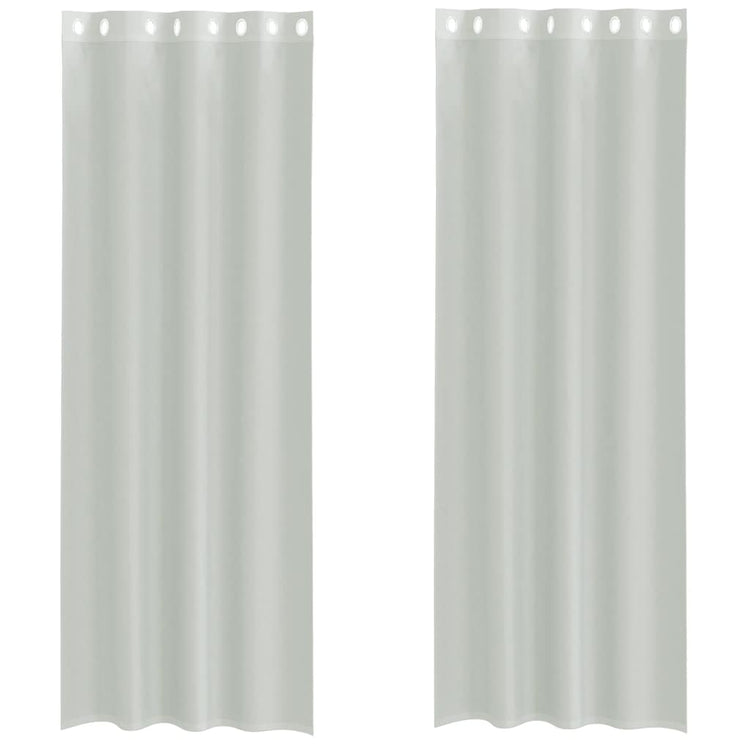 Vidaxx rideaux voile avec œillets 2 pcs 140x260 cm gris clair
