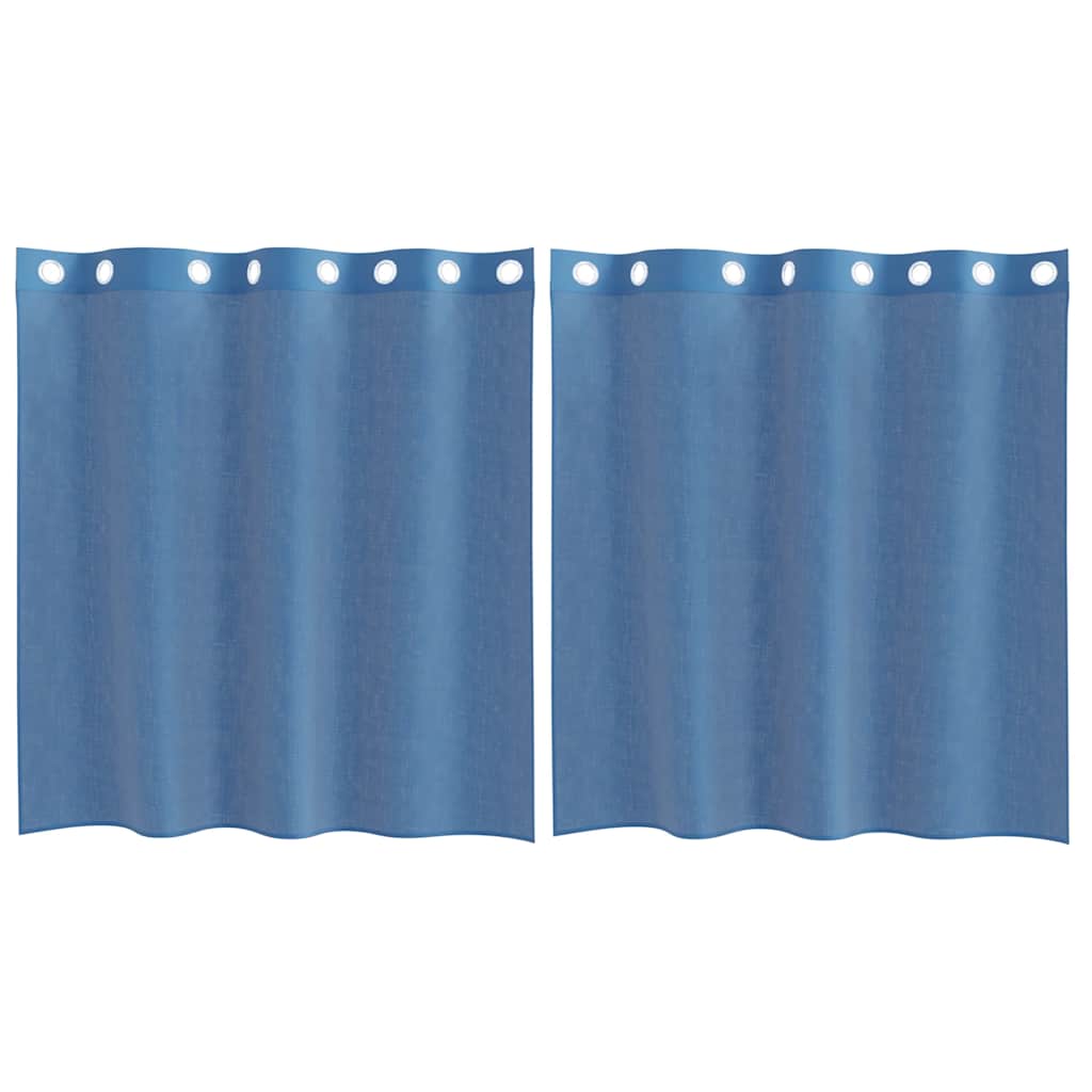 Vidaxl rideaux voile avec œillets 2 pcs bleu royal