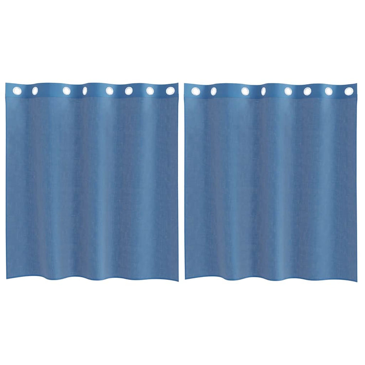 Vidaxl rideaux voile avec œillets 2 pcs bleu royal