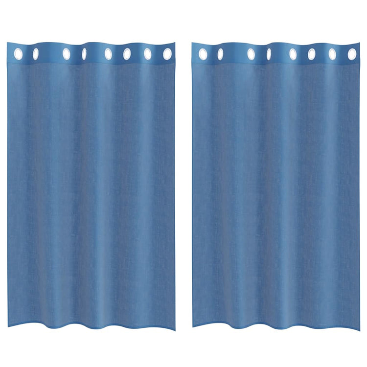 Vidaxl rideaux voile avec œillets 2 pcs bleu royal
