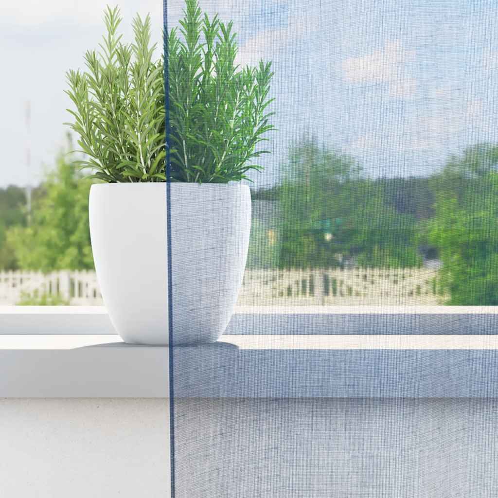 Vidaxl rideaux voile avec œillets 2 pcs bleu royal