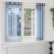 Vidaxl rideaux voile avec œillets 2 pcs bleu royal