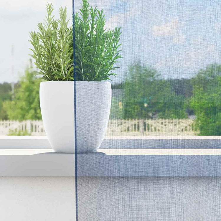 Vidaxl rideaux voile avec œillets 2 pcs bleu royal