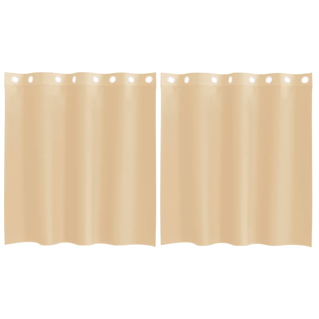 Vidaxl rideaux voile avec œillets 2 pcs sable