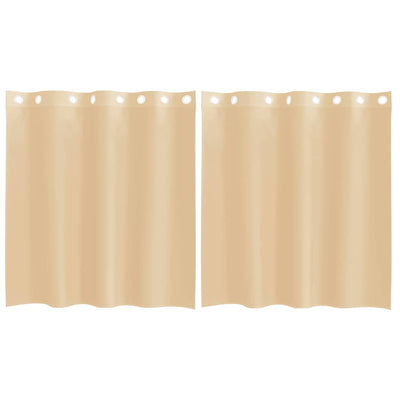 Vidaxl rideaux voile avec œillets 2 pcs sable